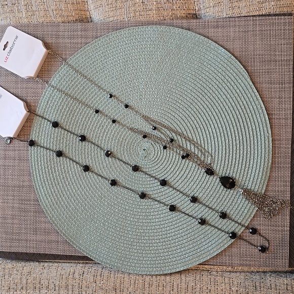 LIZ CLAIBORNE WOMEN'S FASHION JEWELRY BUNDLE OF 2 LONG NECKLACES - Picture 2 of 12